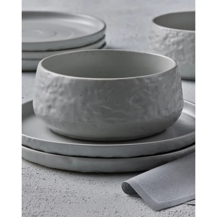 Shosai Stone by Mercer Project Shosai 16-Piece Dinnerware Set Stoneware