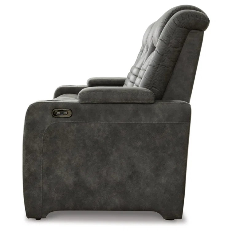 Soundcheck 83" Faux Leather Square Arm Reclining Sofa