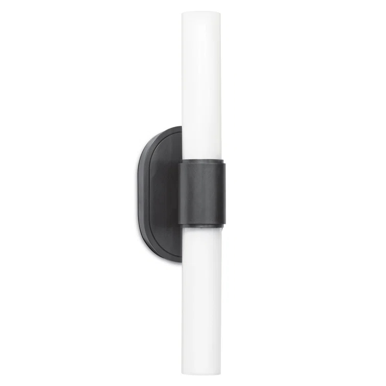 Dixon Double-Light Oil Rubbed Bronze Sconce with Opal Glass Shade