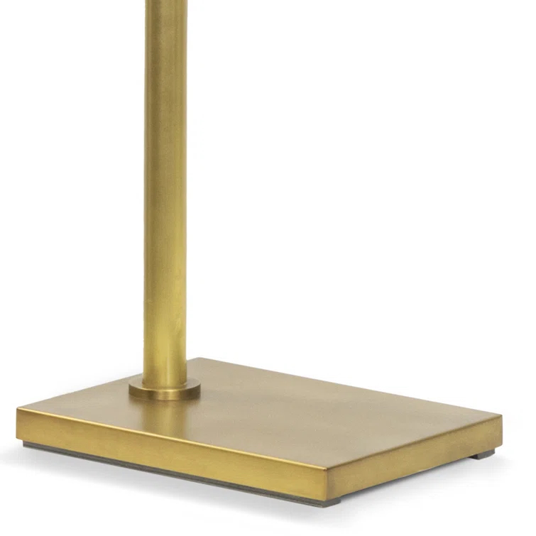 Noble Adjustable Natural Brass Floor Task Reading Lamp