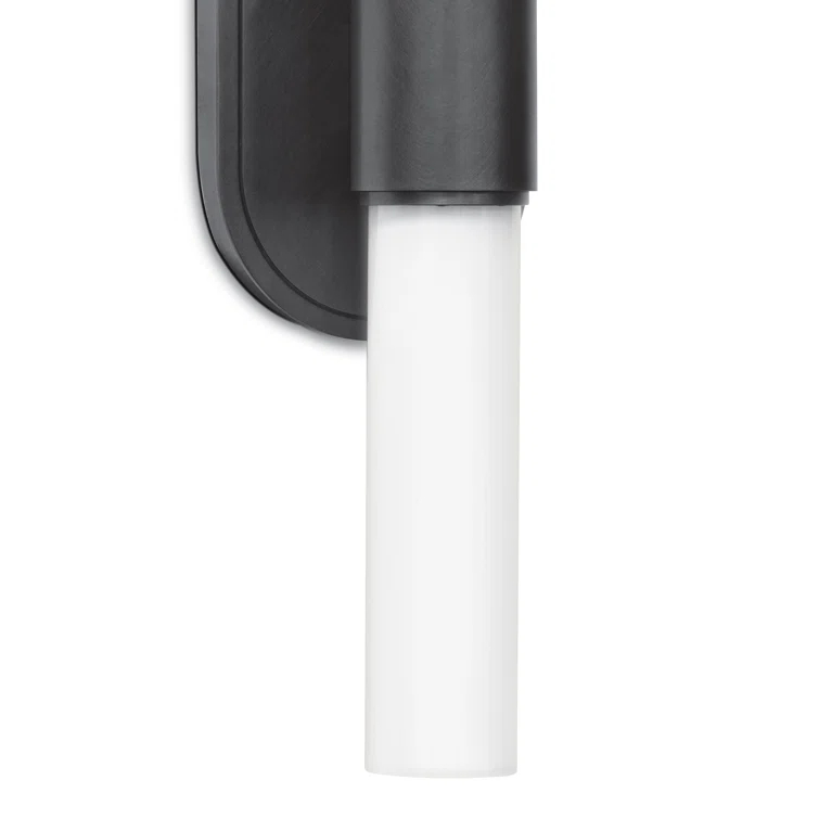 Dixon Double-Light Oil Rubbed Bronze Sconce with Opal Glass Shade