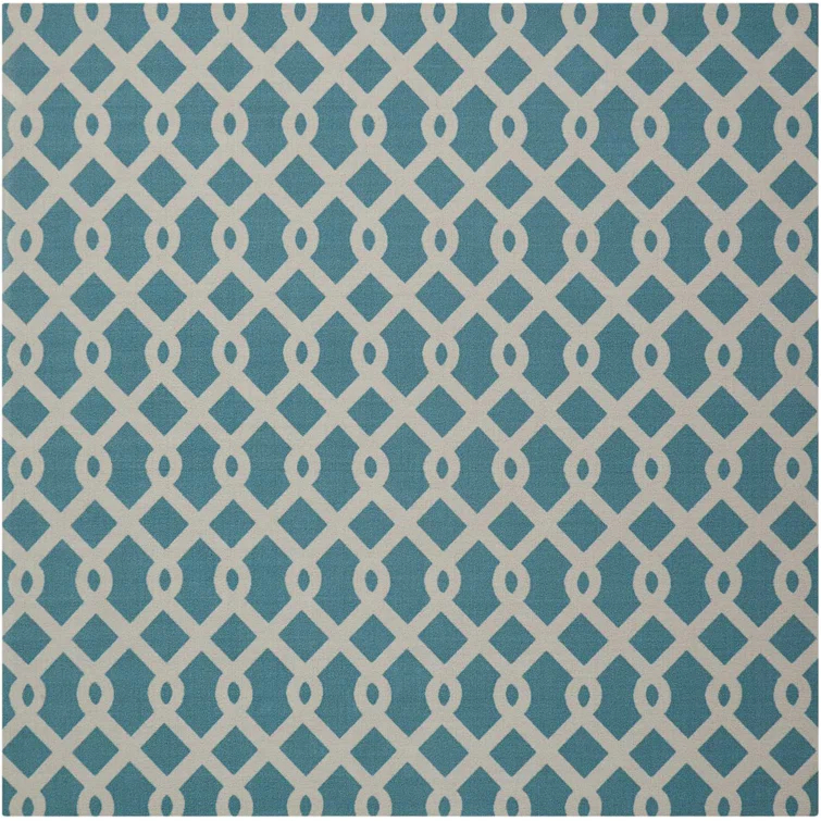 Easterly Geometric Blue/White Outdoor Area Rug