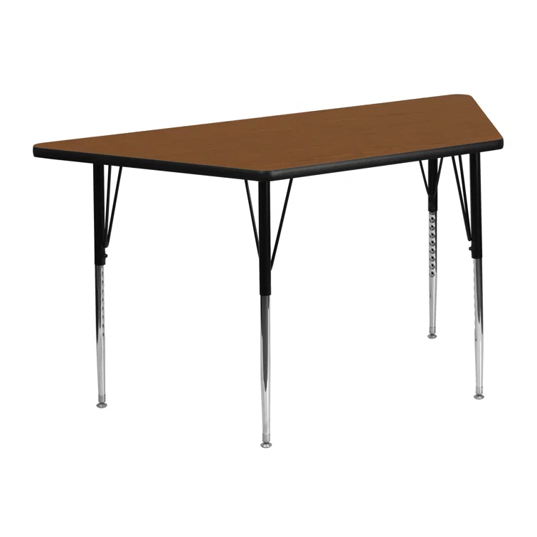 Goddard Trapezoid Thermal Laminate Activity Table with Height Adjustable Legs