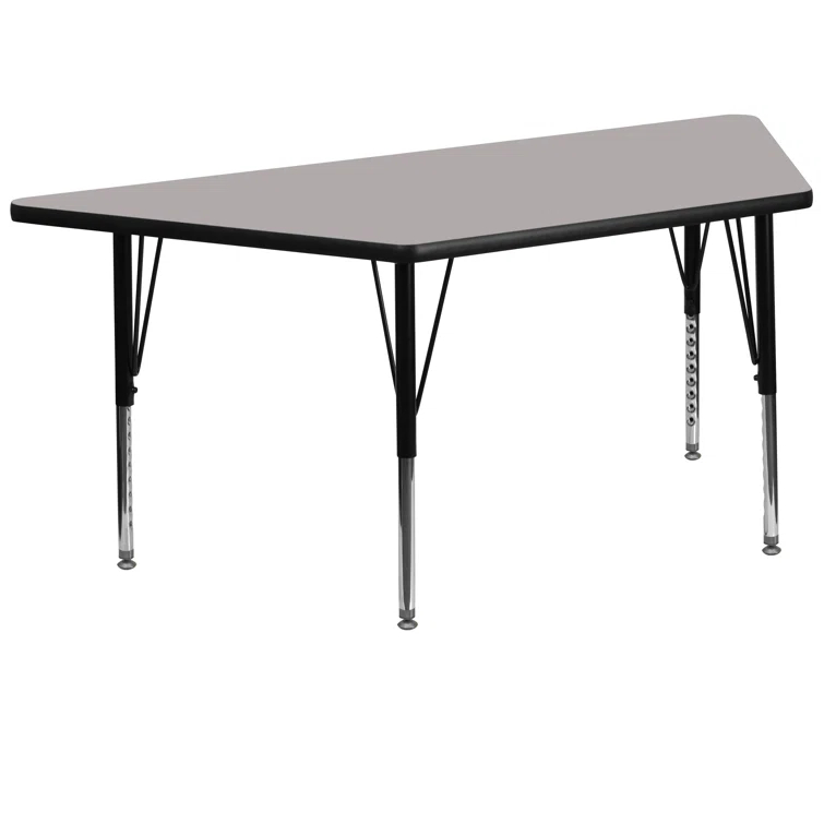 Goddard Trapezoid Thermal Laminate Activity Table with Height Adjustable Legs