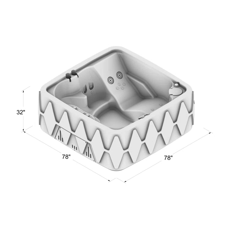 AquaRest Discover AR500 Premium 5-Person 29-Jet Plug & Play Hot Tub with Ozonator, LED Waterfall and Stainless Steel Heater