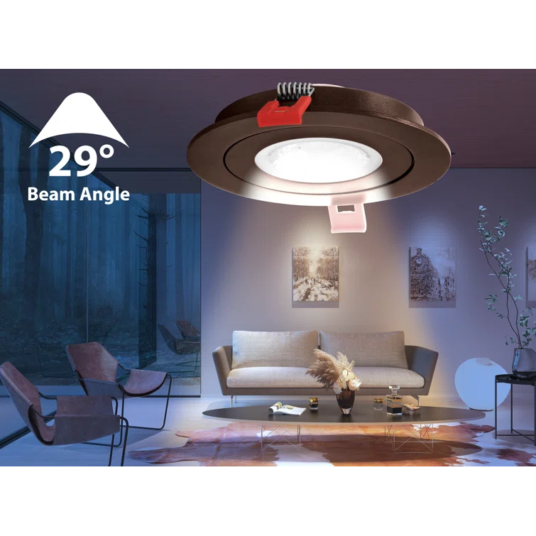 DGF43 4'' Selectable Color Temperature Dimmable Air-Tight IC Rated LED Canless Recessed Lighting Kit