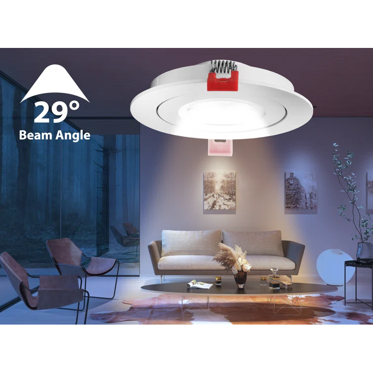DGF43 4'' Selectable Color Temperature Dimmable Air-Tight IC Rated LED Canless Recessed Lighting Kit