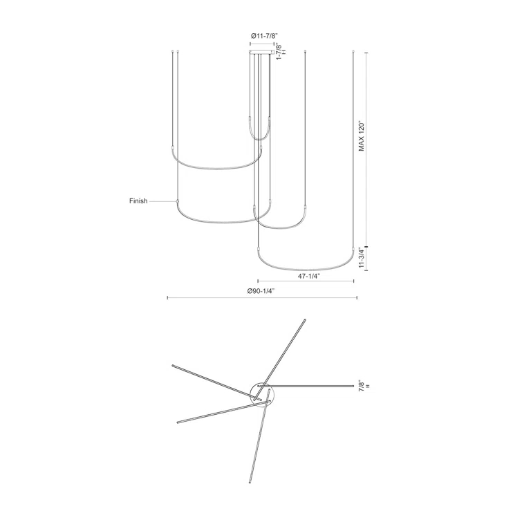 Talis 5 - Light LED Unique / Statement Pendant