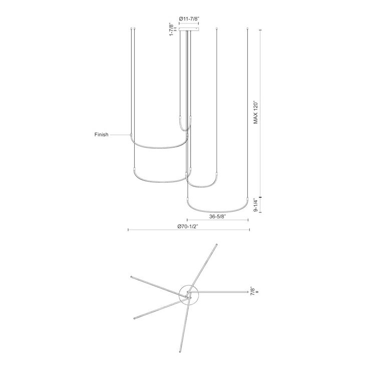 Talis 5 - Light LED Unique / Statement Pendant