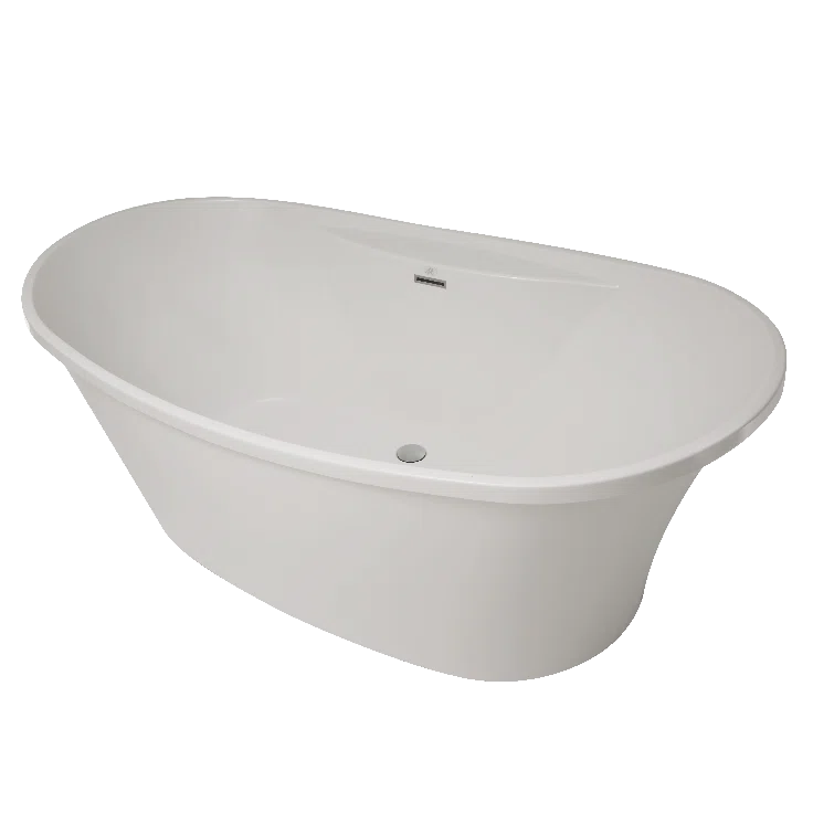 Studio 60'' x 36'' Freestanding Soaking Acrylic Bathtub