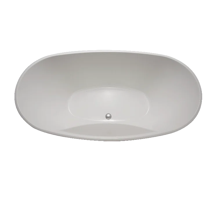 Studio 60'' x 36'' Freestanding Soaking Acrylic Bathtub