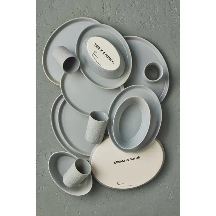 Stone by Mercer Project Katachi 16-Piece Dinnerware Set Stoneware