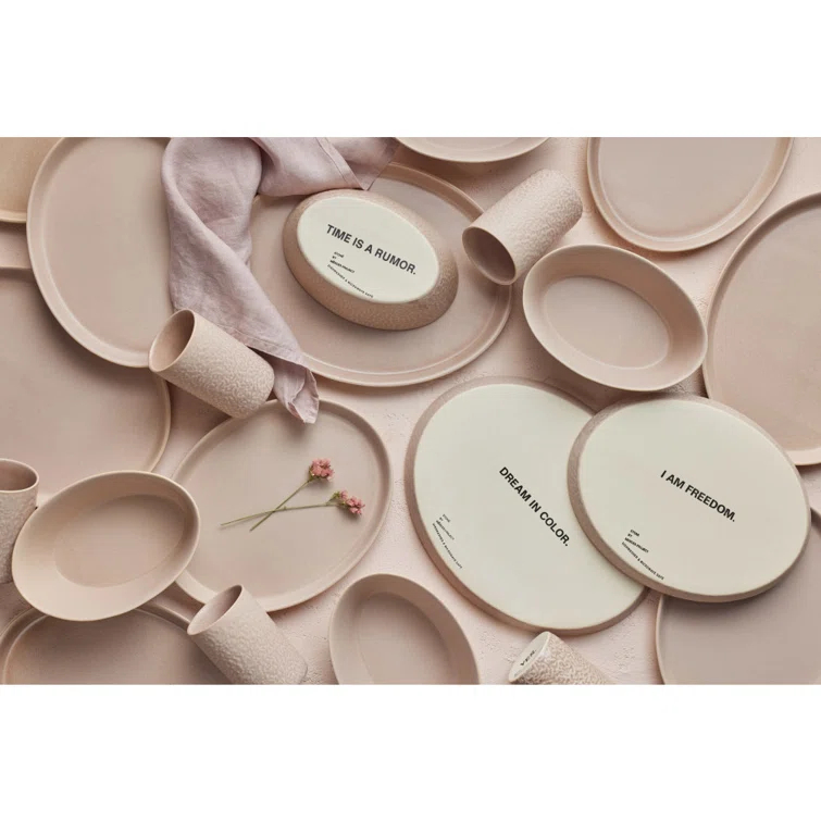 Stone by Mercer Project Katachi 16-Piece Dinnerware Set Stoneware