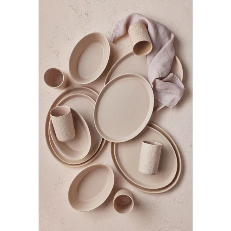 Stone by Mercer Project Katachi 16-Piece Dinnerware Set Stoneware