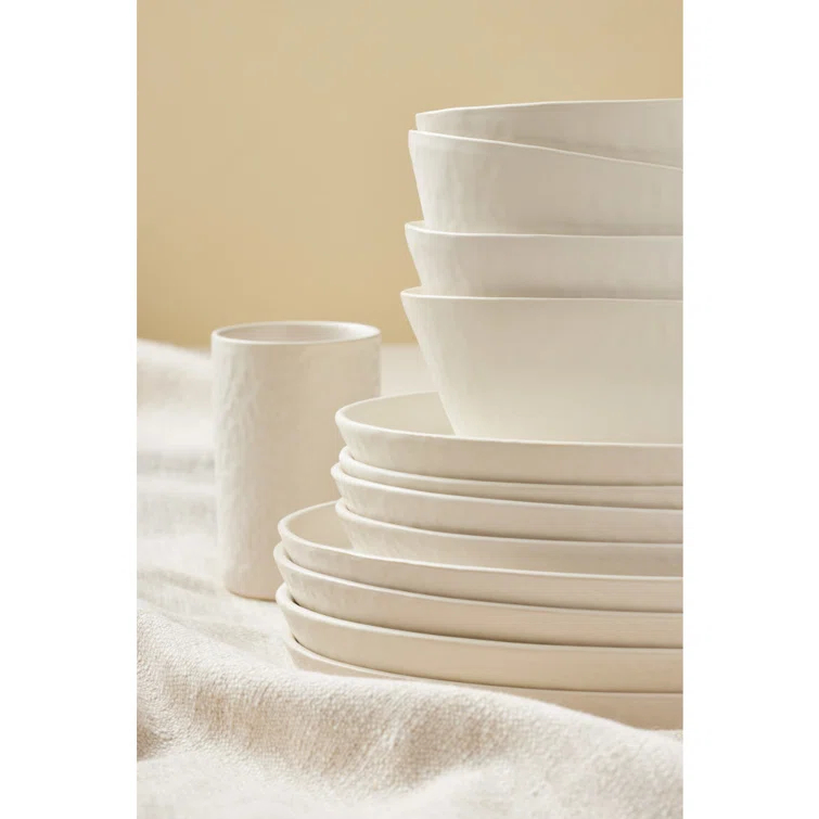 Stone by Mercer Project Katachi 16-Piece Dinnerware Set Stoneware