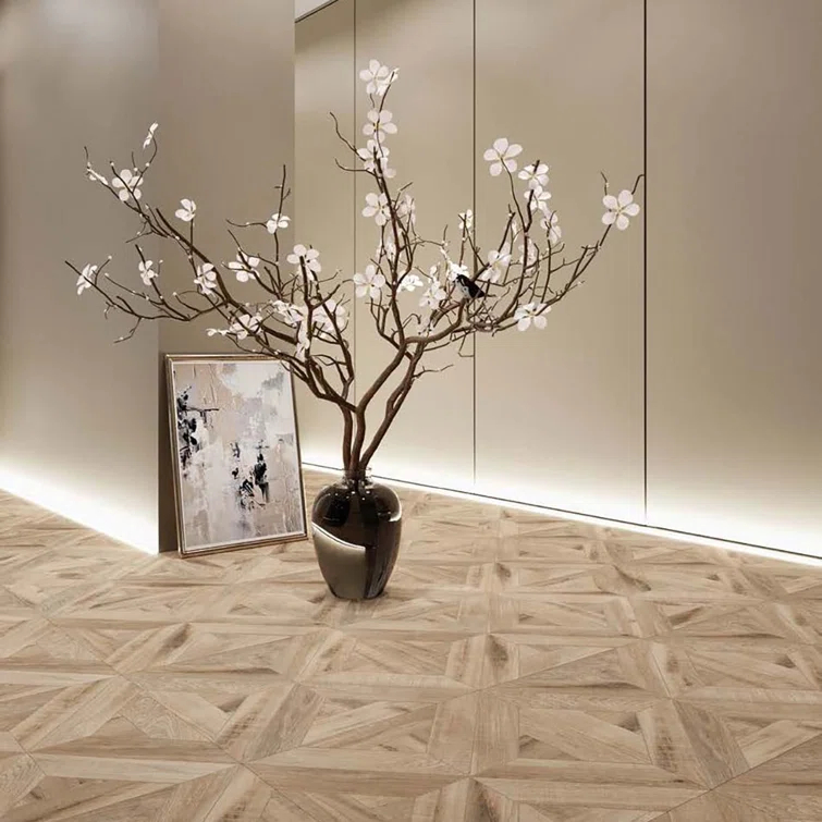 Birmingham 24" x 24" Porcelain Herringbone / Chevron Mosaic Wall & Floor Tile