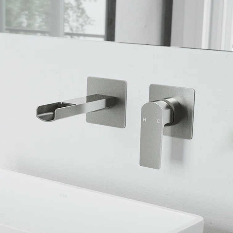 Atticus 5" H Single Handle WaterSense Wall Mount Bathroom Faucet