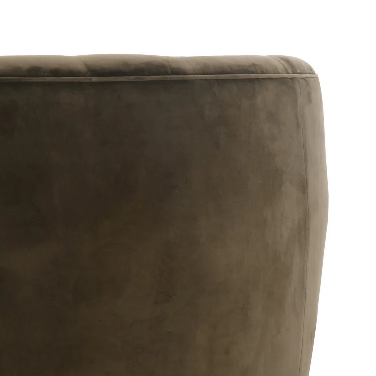 Surrey Olive Contemporary Swivel Chair in Green Boucle