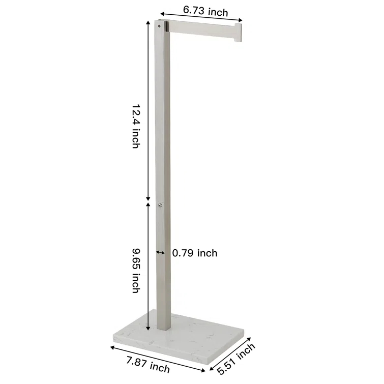 Free Standing Toilet Paper Holder with Weighted Base