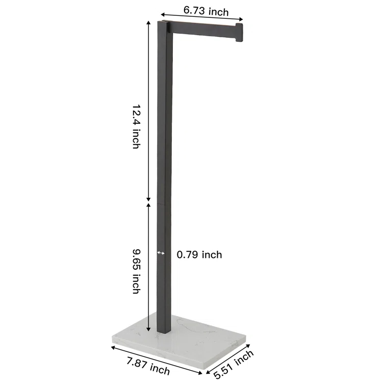Free Standing Toilet Paper Holder with Weighted Base