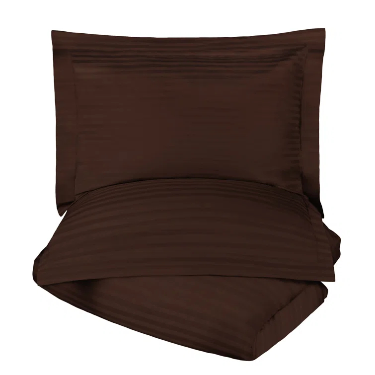 100% Egyptian-Quality Cotton Traditional Sateen Striped Luxor Treasures Duvet Cover Set