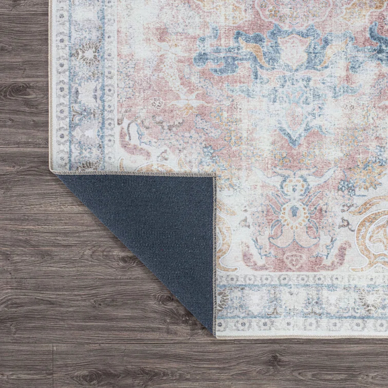 Quinn Oriental Flatweave Machine Washable Polyester Performance Rug