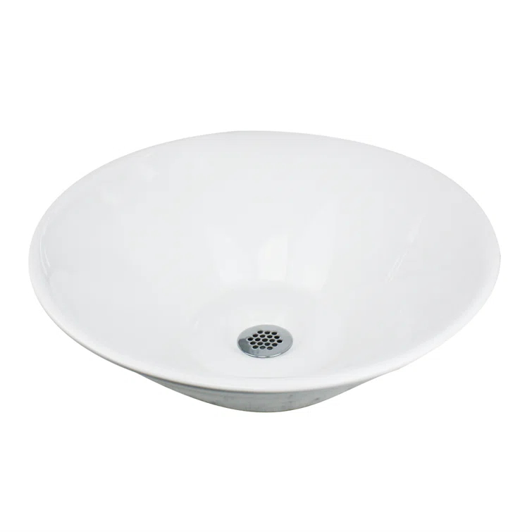 Nantucket Sinks Brant Point 16.63'' White Vitreous China Circular Bathroom Sink