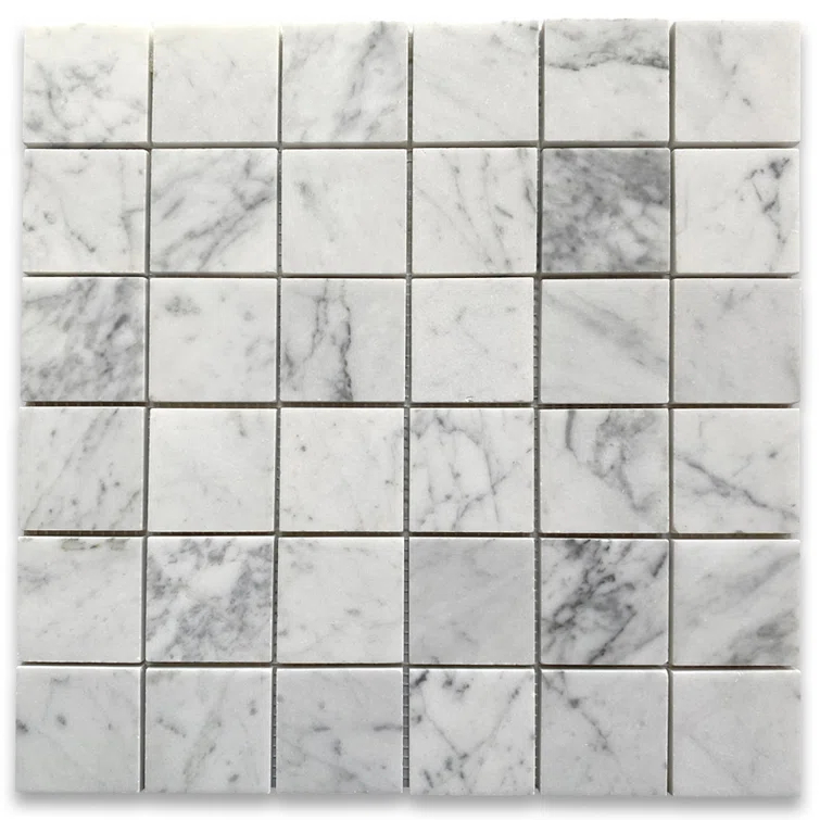 12" x 12" Marble Grid Mosaic Wall & Floor Tile