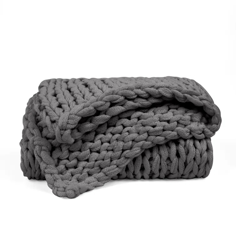 Handmade Chunky Knit Throw Blanket