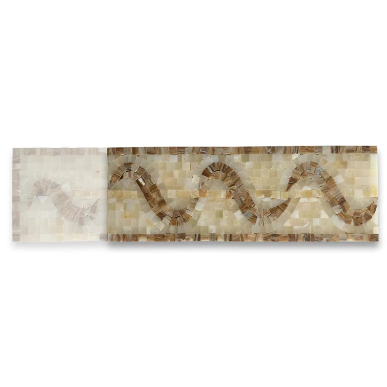 Baroque 4.7" x 13.4" Marble Mosaic Wall & Floor Tile