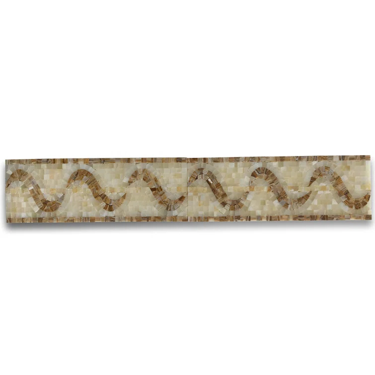 Baroque 4.7" x 13.4" Marble Mosaic Wall & Floor Tile