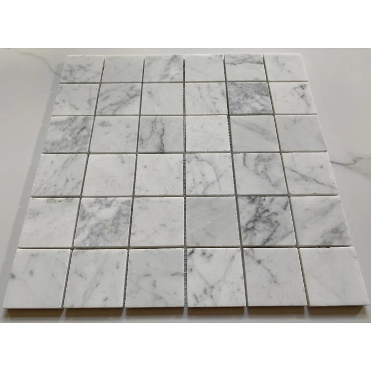 12" x 12" Marble Grid Mosaic Wall & Floor Tile