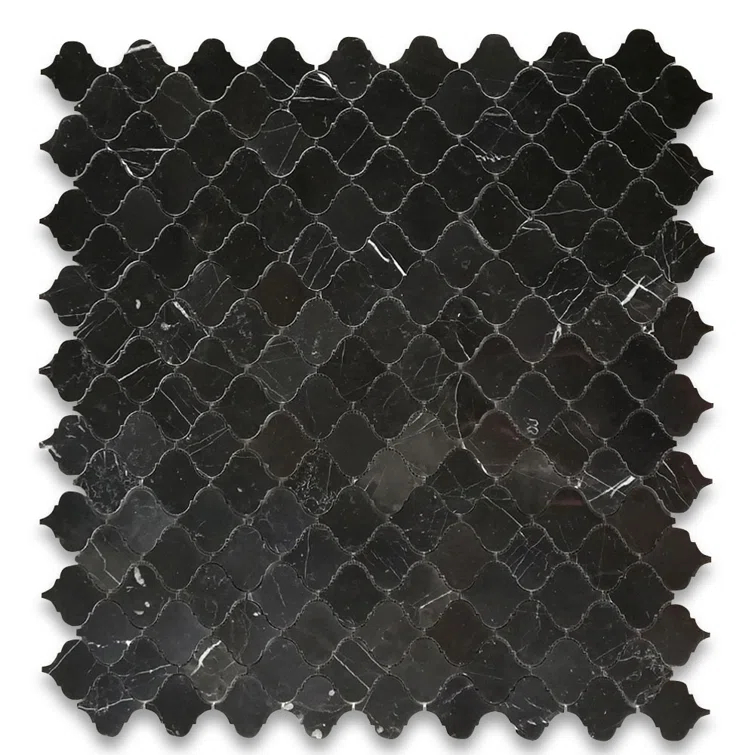 12" x 11" Marble Arabesque Mosaic Wall & Floor Tile