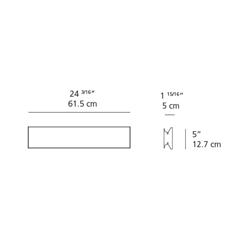 White Aluminum 24" Dimmable LED Wall Sconce