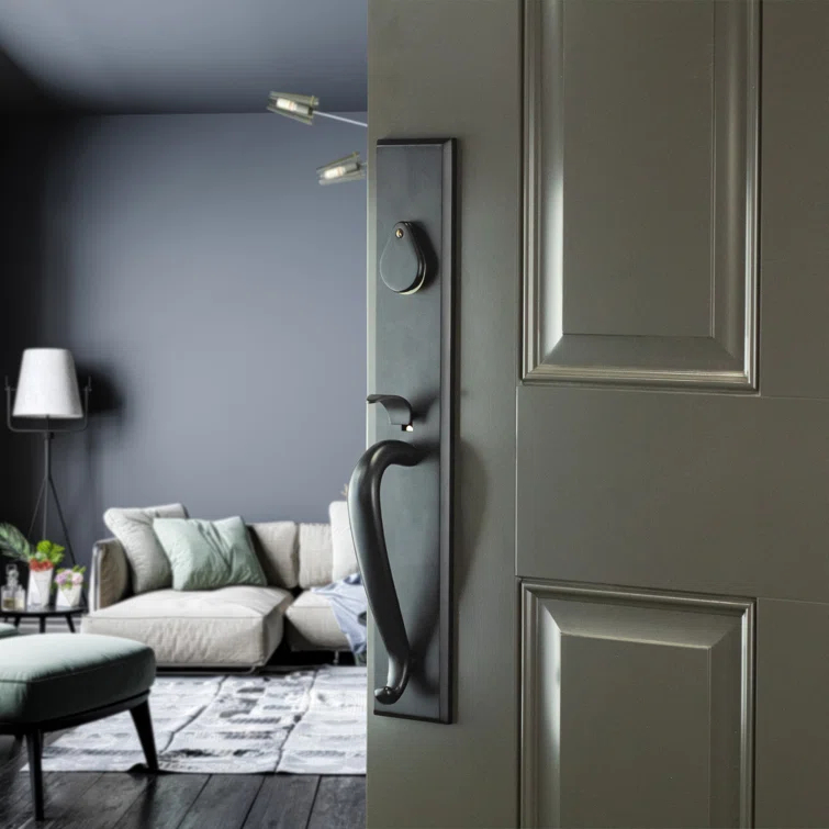 Bravura Hardware Handleset with Deadbolt and Door Rosette