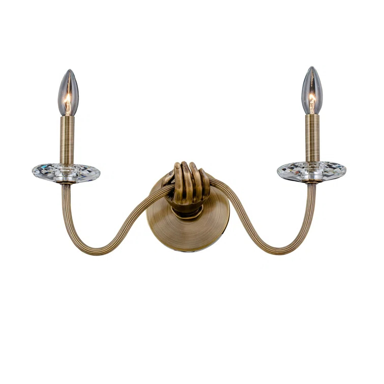 Kalco Solid Brass Candle Wall Light