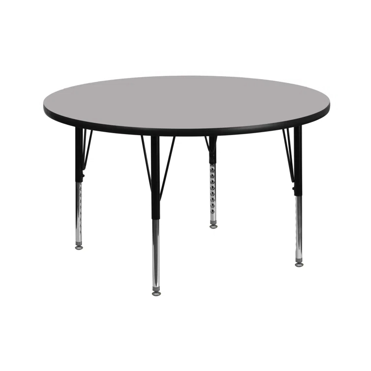 Goddard 42'' Round Thermal Laminate Activity Table - Adjustable Legs