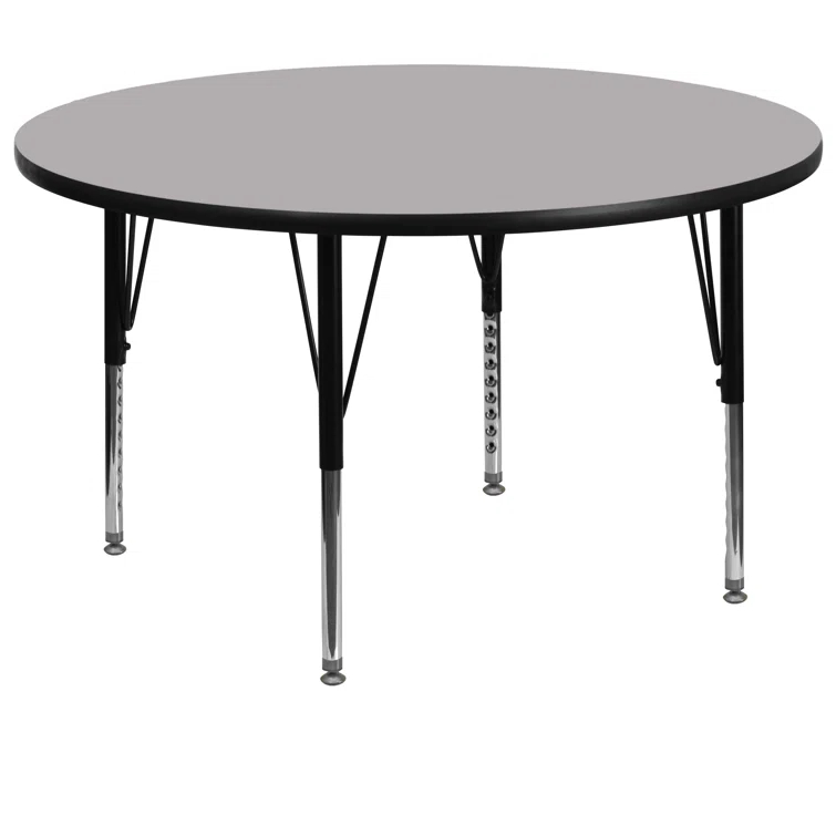 Goddard 42'' Round Thermal Laminate Activity Table - Adjustable Legs