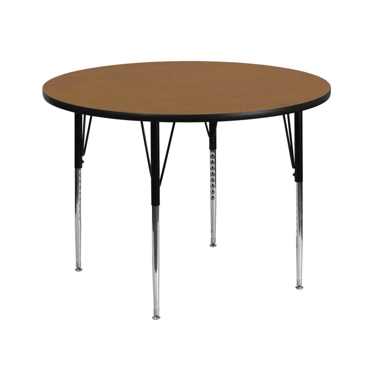 Goddard 42'' Round Thermal Laminate Activity Table - Adjustable Legs