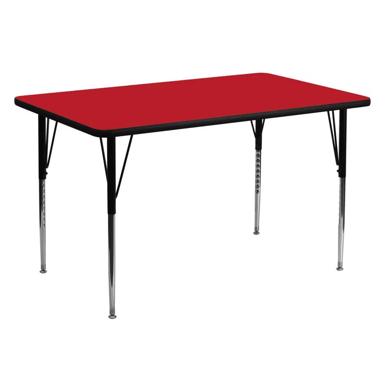Goddard 24''W x 48''L Rectangular HP Laminate Activity Table - Adjustable Legs