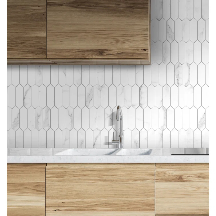 12" x 11.22" Stone Composite Peel & Stick Mosaic Tile