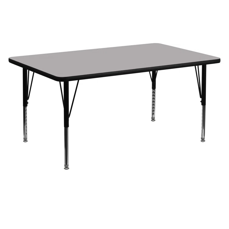 Goddard 24''W x 48''L Rectangular HP Laminate Activity Table - Adjustable Legs