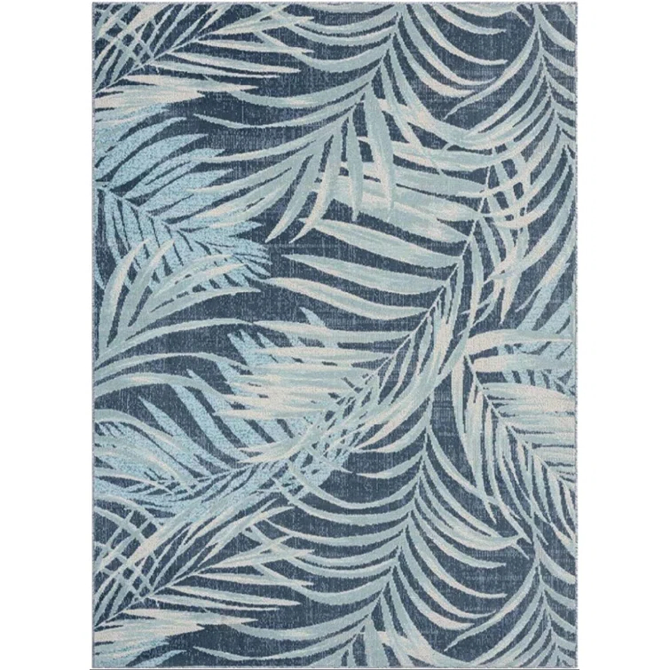 Tommy Bahama Malibu Palm Springs Coastal Indoor/Outdoor Area Rug, Blue/Navy