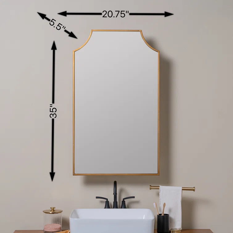 Simone 20.75'' Mirrored Medicine Cabinet