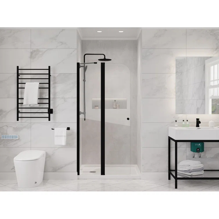 Anzzi 33.3” W x 72” H Frameless Shower Door