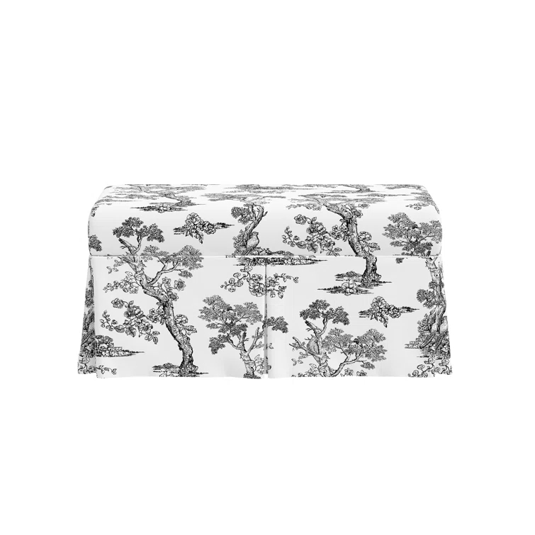 Red from Scalamandre Crafted by Cloth & Company Norwalk Upholstered Storage Bench in Patterns