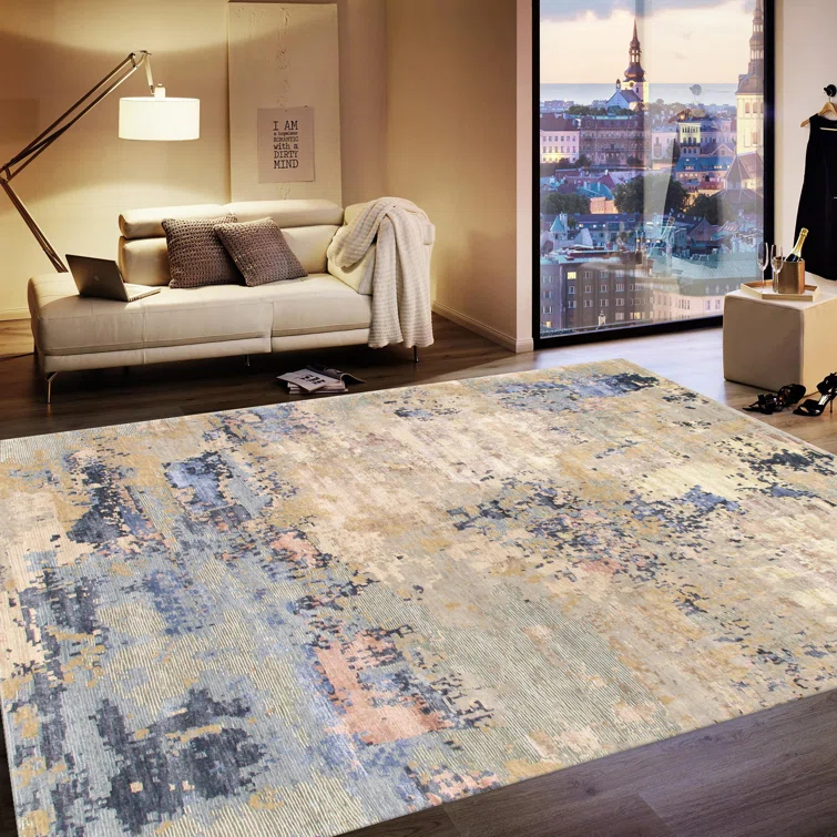 Hand Knotted Abstract Rug
