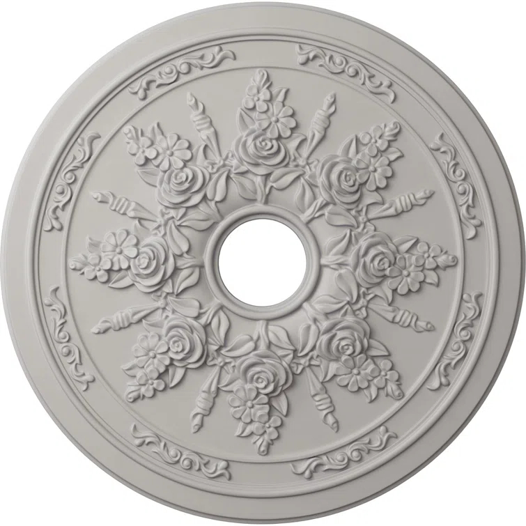 Rose and Ribbon Ceiling Medallion