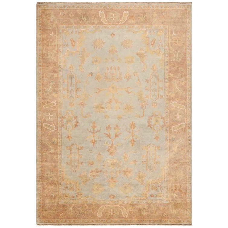 Oushak Hand Knotted Wool Oriental Rug