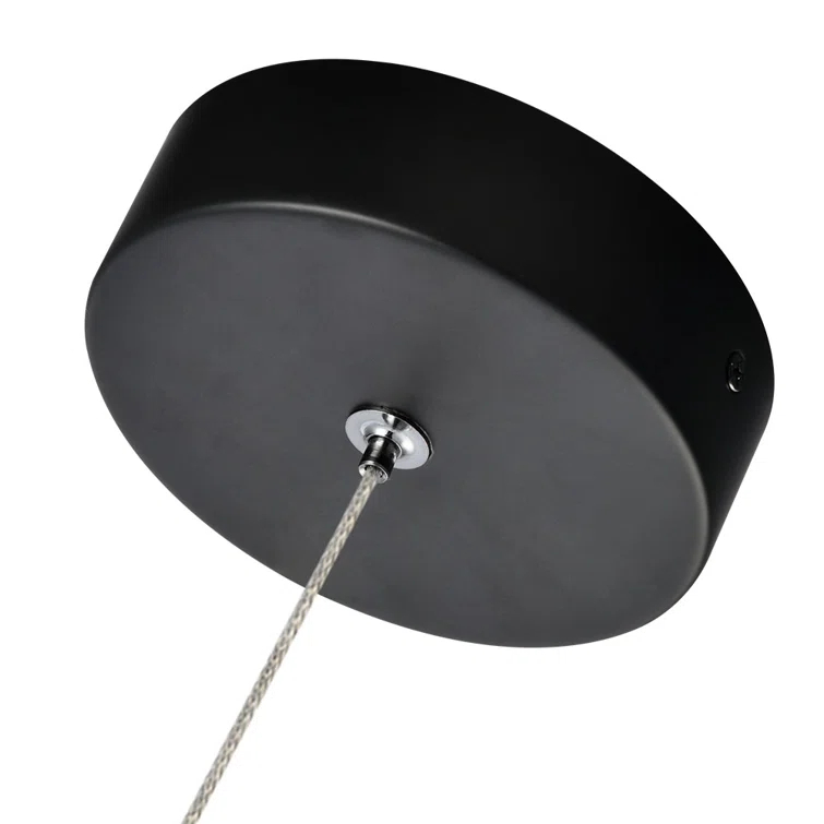 Venezia 3.5-in Integrated LED Height Adjustable ETL Certified Pendant Light with Glass Shade